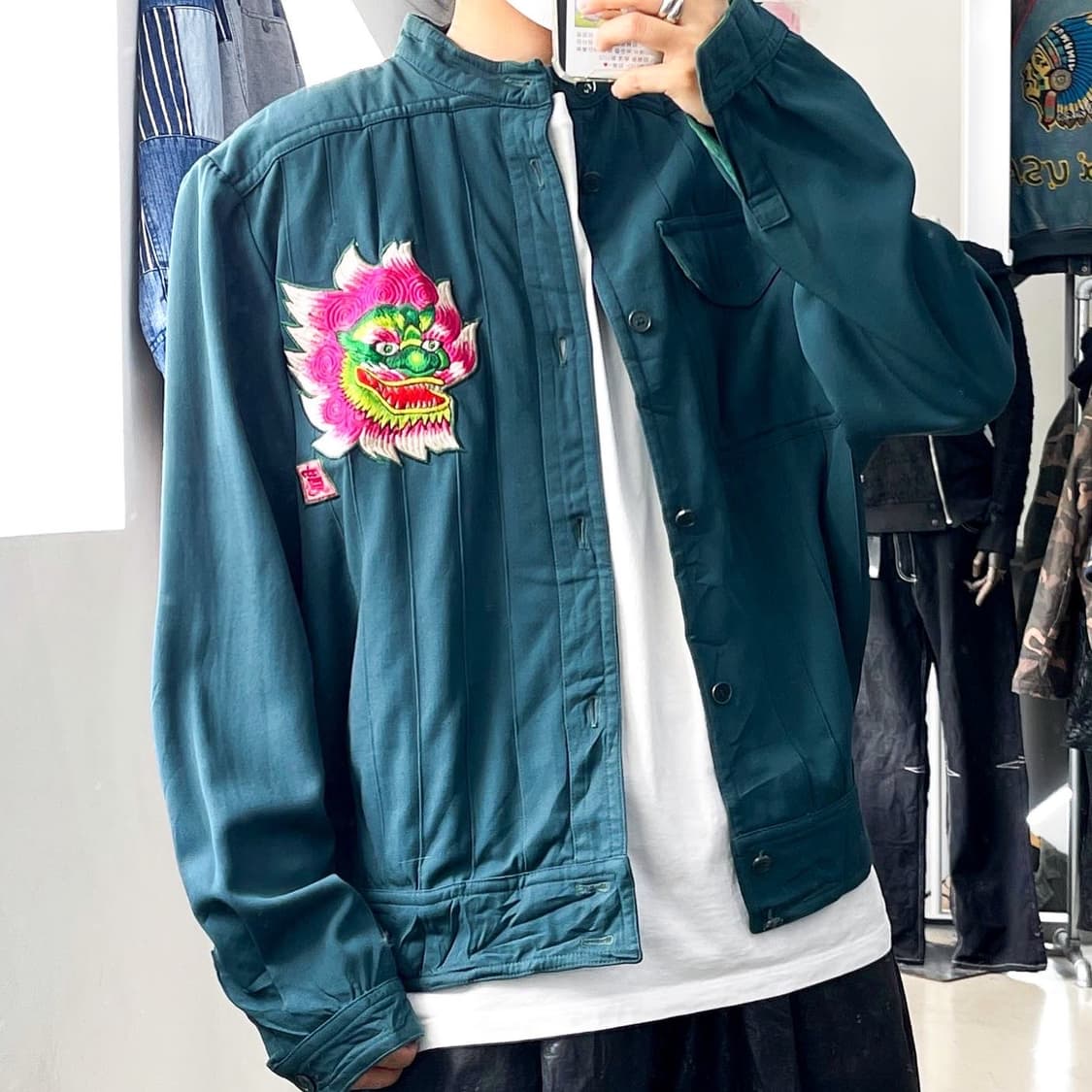 간사이 야마모토 90‘s 아카이브 해태 엠브로이드 자켓 상품이미지3