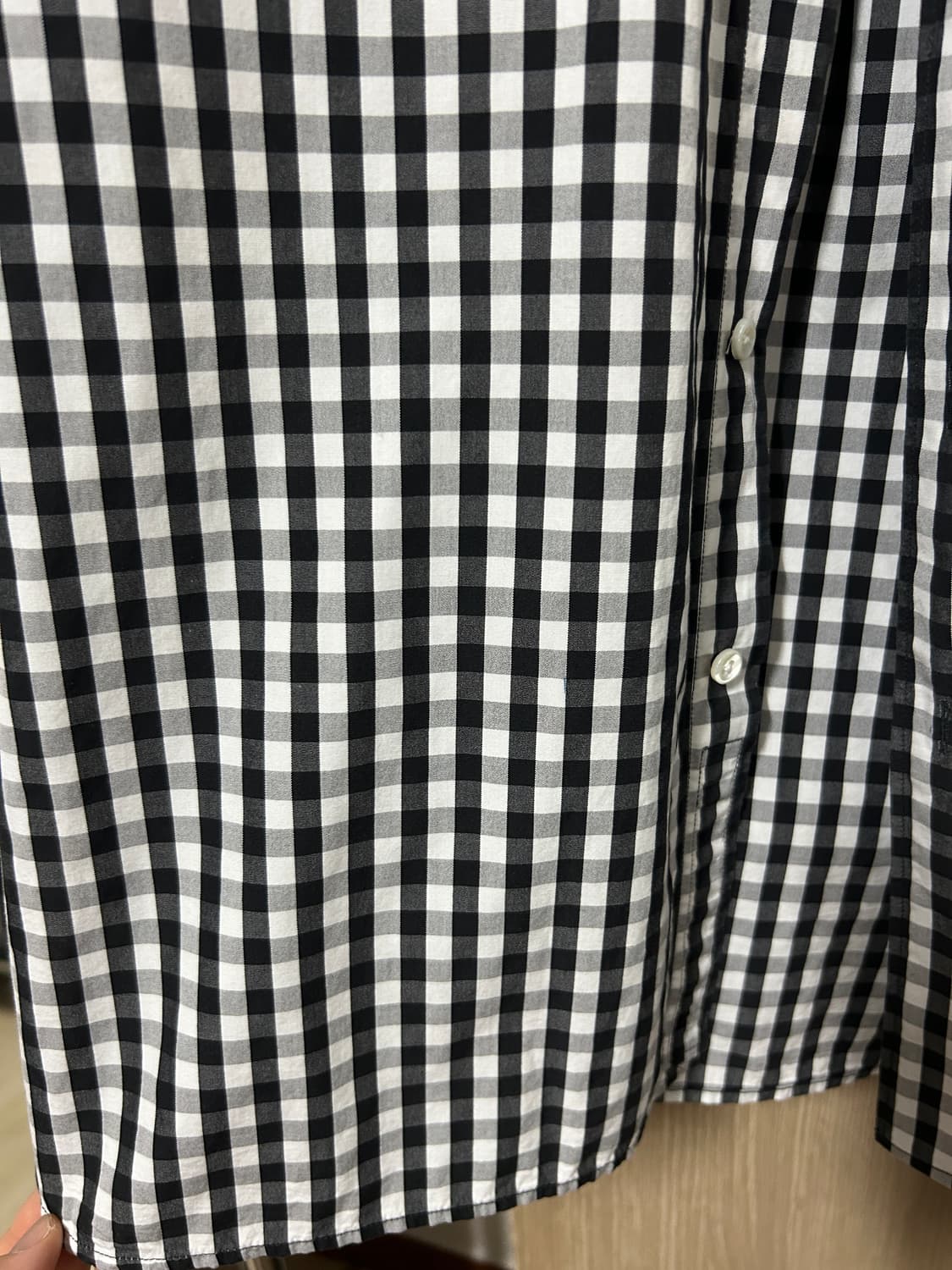 포터리 깅엄체크 블랙 2 size 상품이미지4