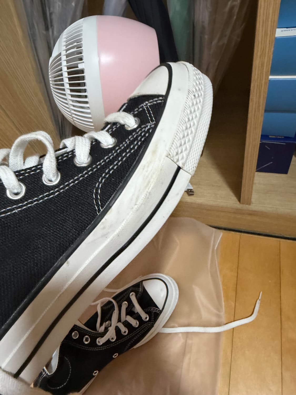 컨버스 스투시 척 하이 블랙 250 미사용 상품이미지4