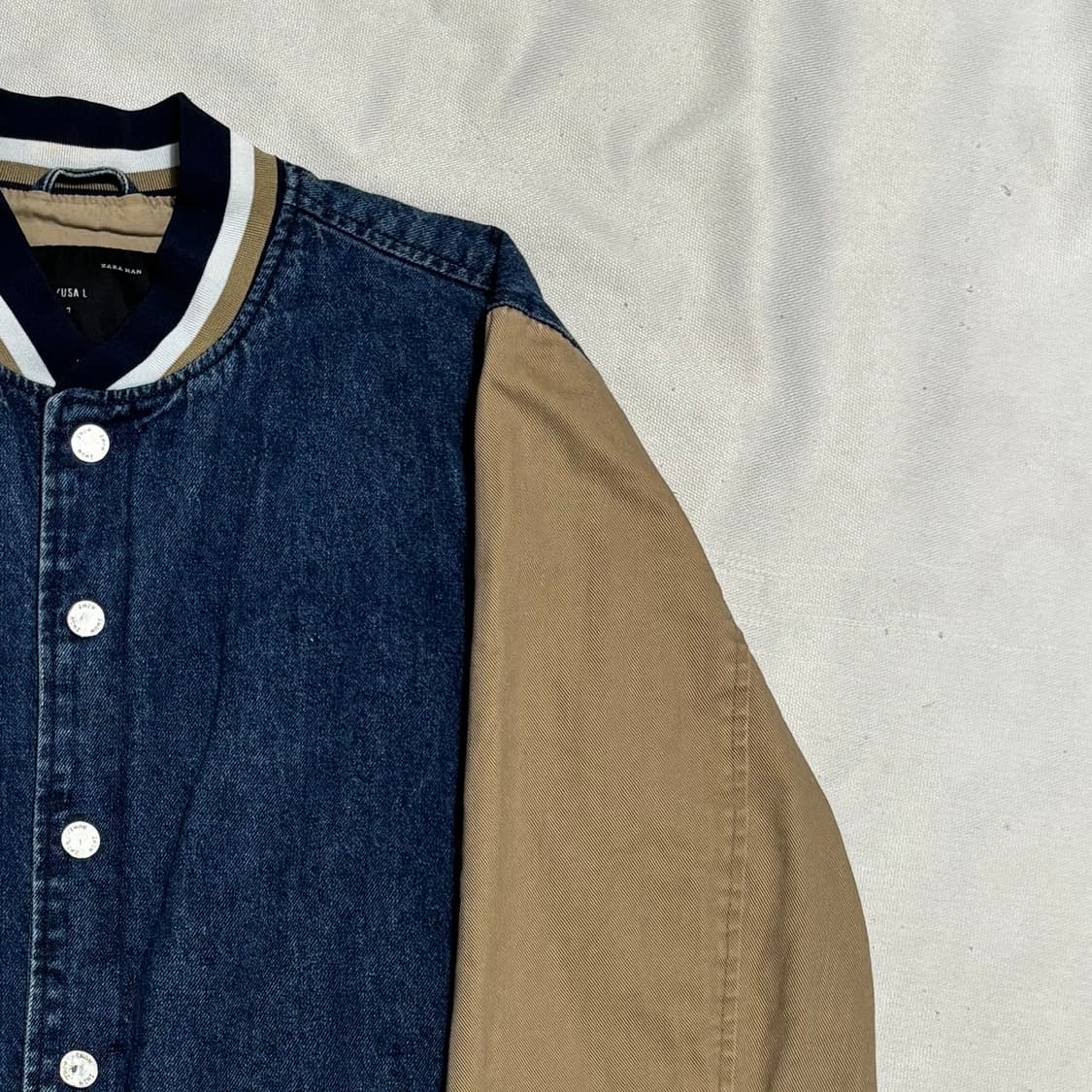 L 자라 맨즈 데님 바시티 자켓 상품이미지1