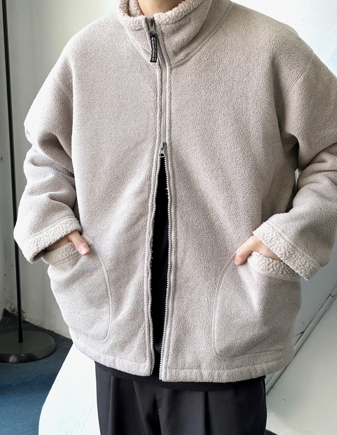 Fleece design 2way zip blouson 상품이미지9