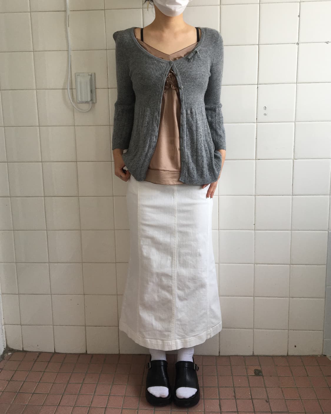 Ribbon point knit cardigan 상품이미지1