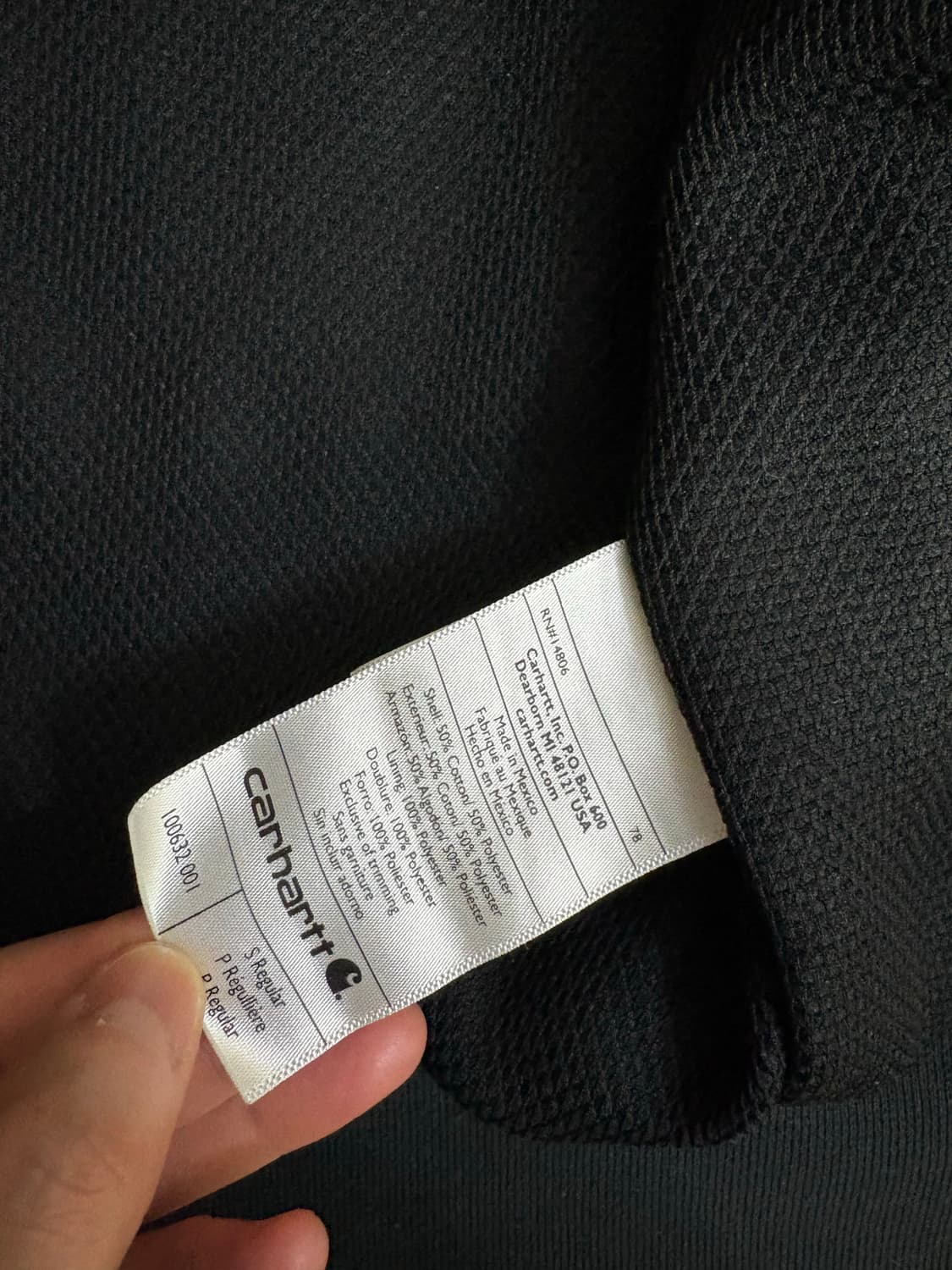 칼하트 후드집업 차콜 S 상품이미지5