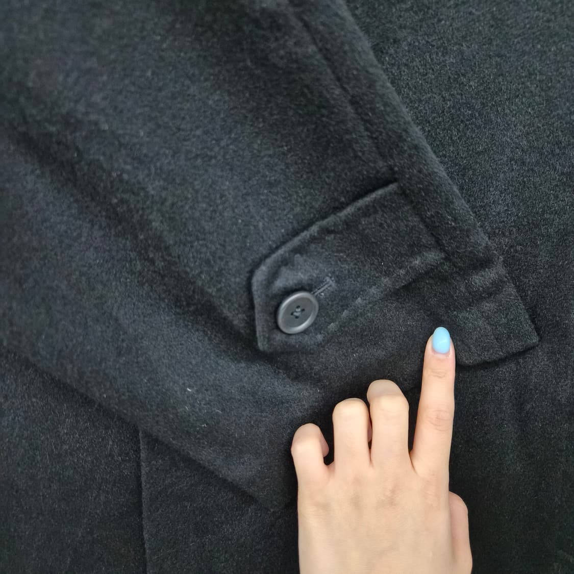 로치 인디비주얼 캐시미어 100% 블랙 롱코트 남성 L 상품이미지5