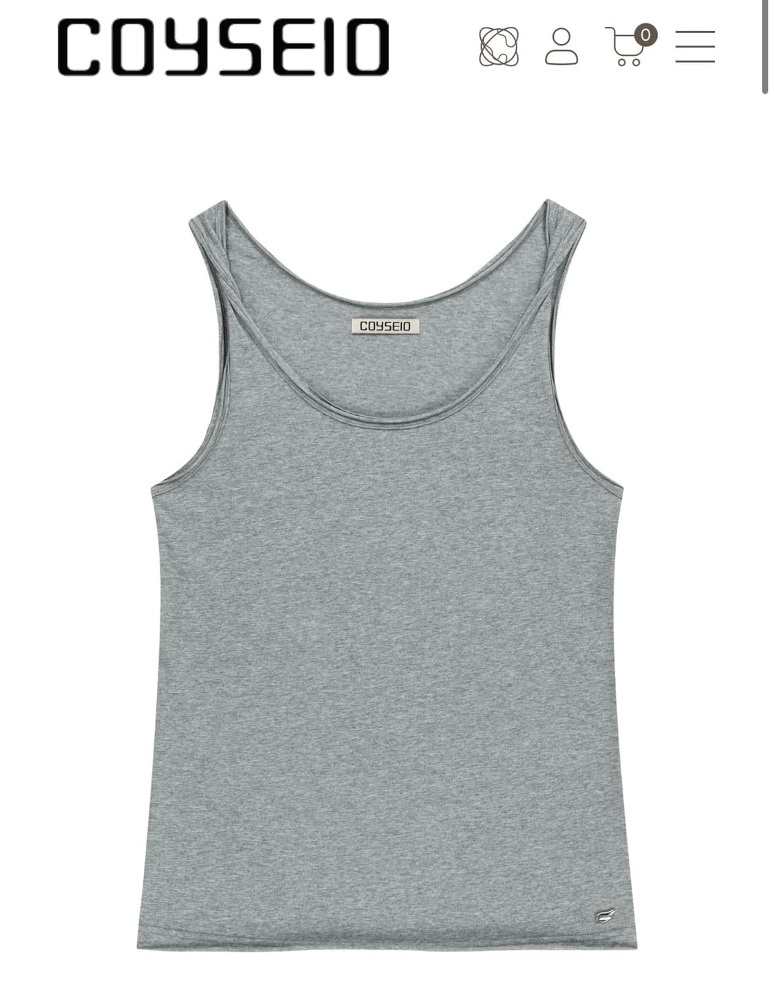 TWISTED SLEEVELESS MELANGE GREY 상품이미지1