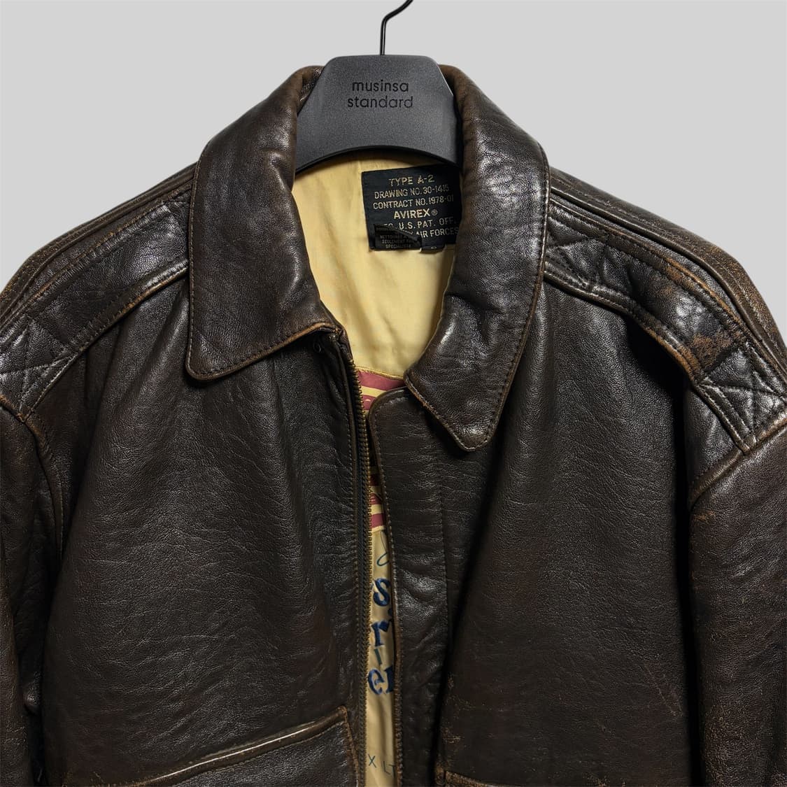 아비렉스 a-2 레더 자켓 100-105 상품이미지2