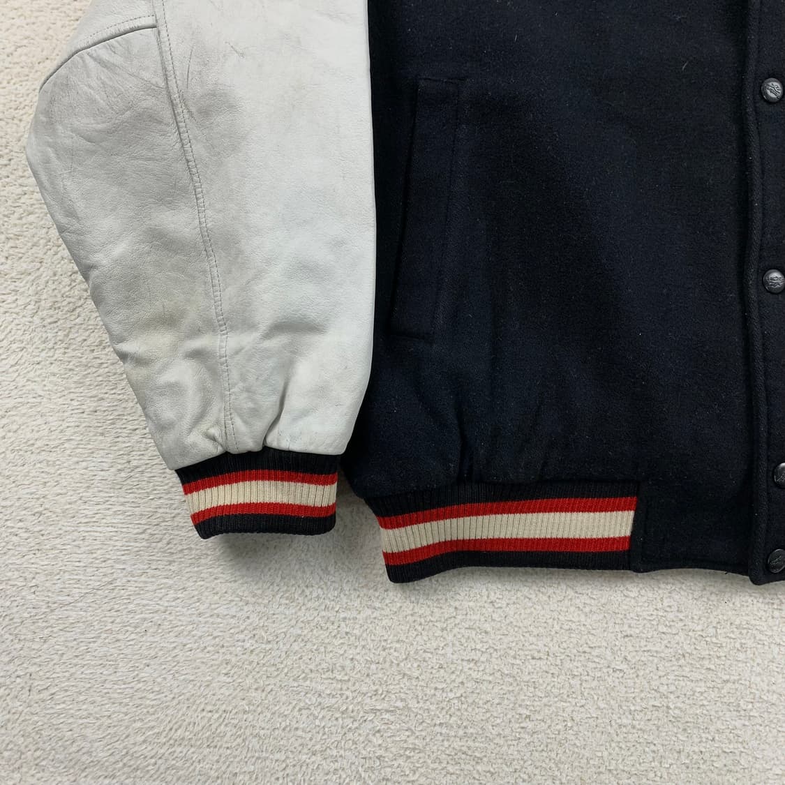 90‘s 리복 시카고 화이트삭스 프랭크 토마스 기념 바시티 자켓 상품이미지5