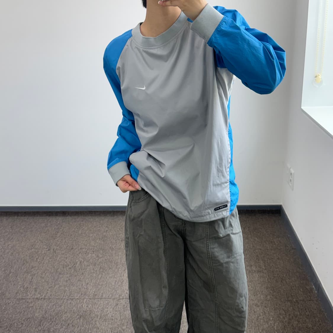 Nike 나이키 그레이 블루 나그랑 바람막이 롱슬리브 상품이미지2