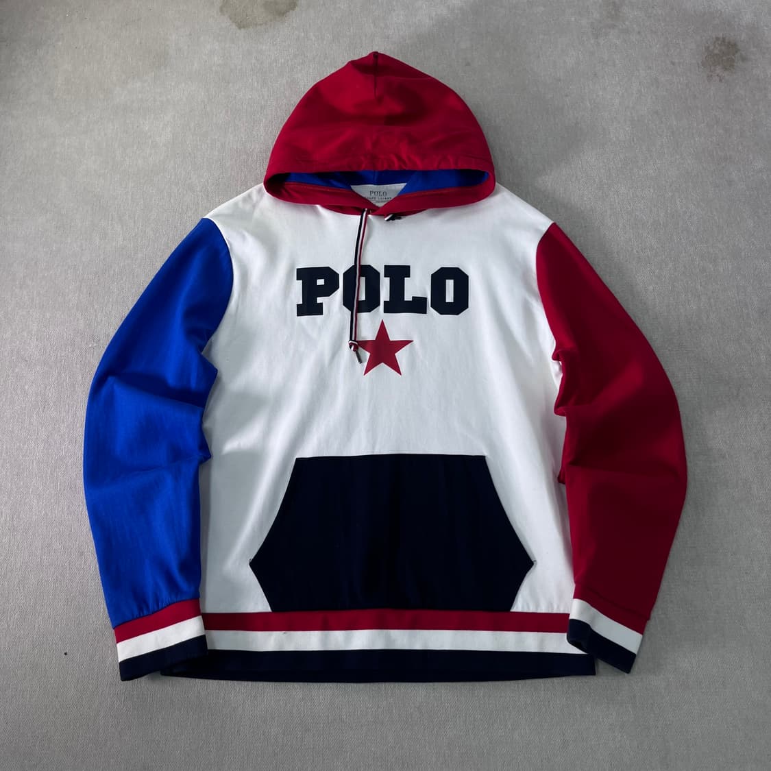 100 폴로랄프로렌 컬러 블럭 빅로고 후드티 상품이미지1