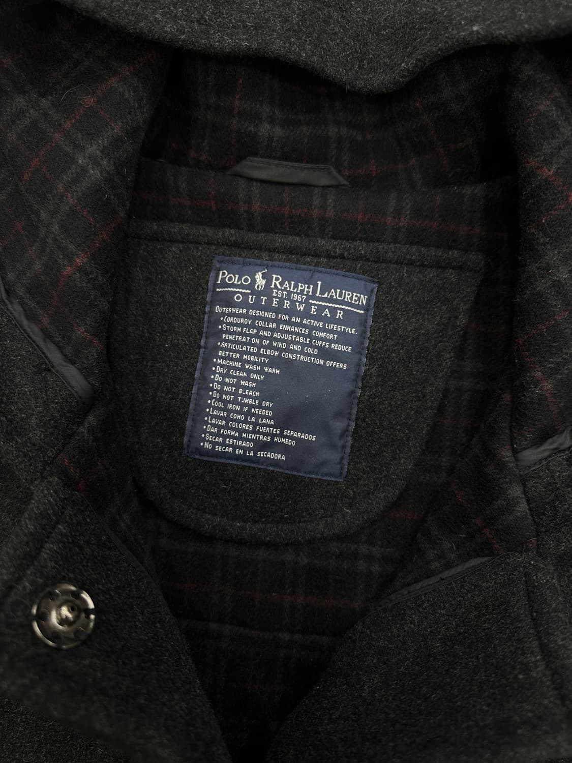 폴로 랄프로렌 후디 더블코트 챠콜 상품이미지3