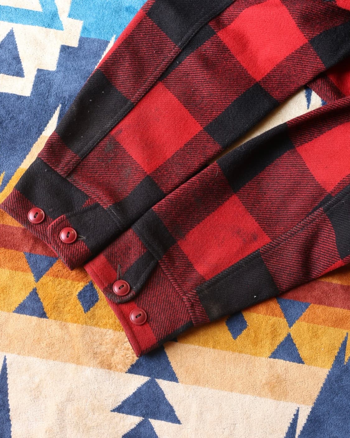 엘엘빈 70s 울 버팔로 플레이드 매키노 자켓 상품이미지8