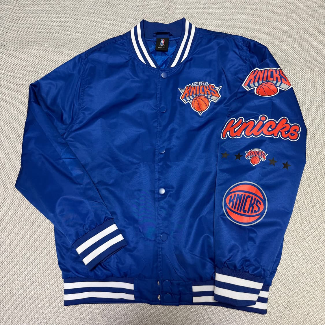 NBA 뉴욕 닉스 멀티 빅로고 바시티 자켓 상품이미지1