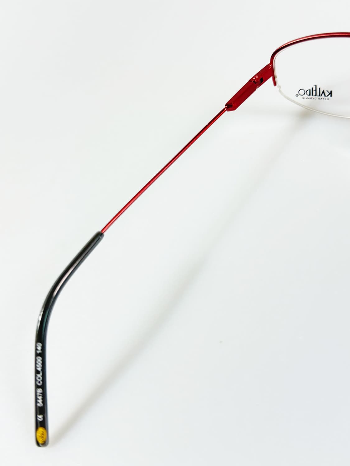 90s KALEIDO 레드 반무테 스퀘어 메탈 빈티지 안경 상품이미지7