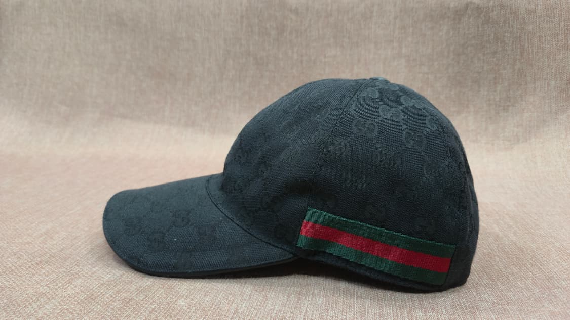 구찌 정품 -스몰 웹 블랙 오리지널 GG 캔버스 베이스 볼 캡 상품이미지3