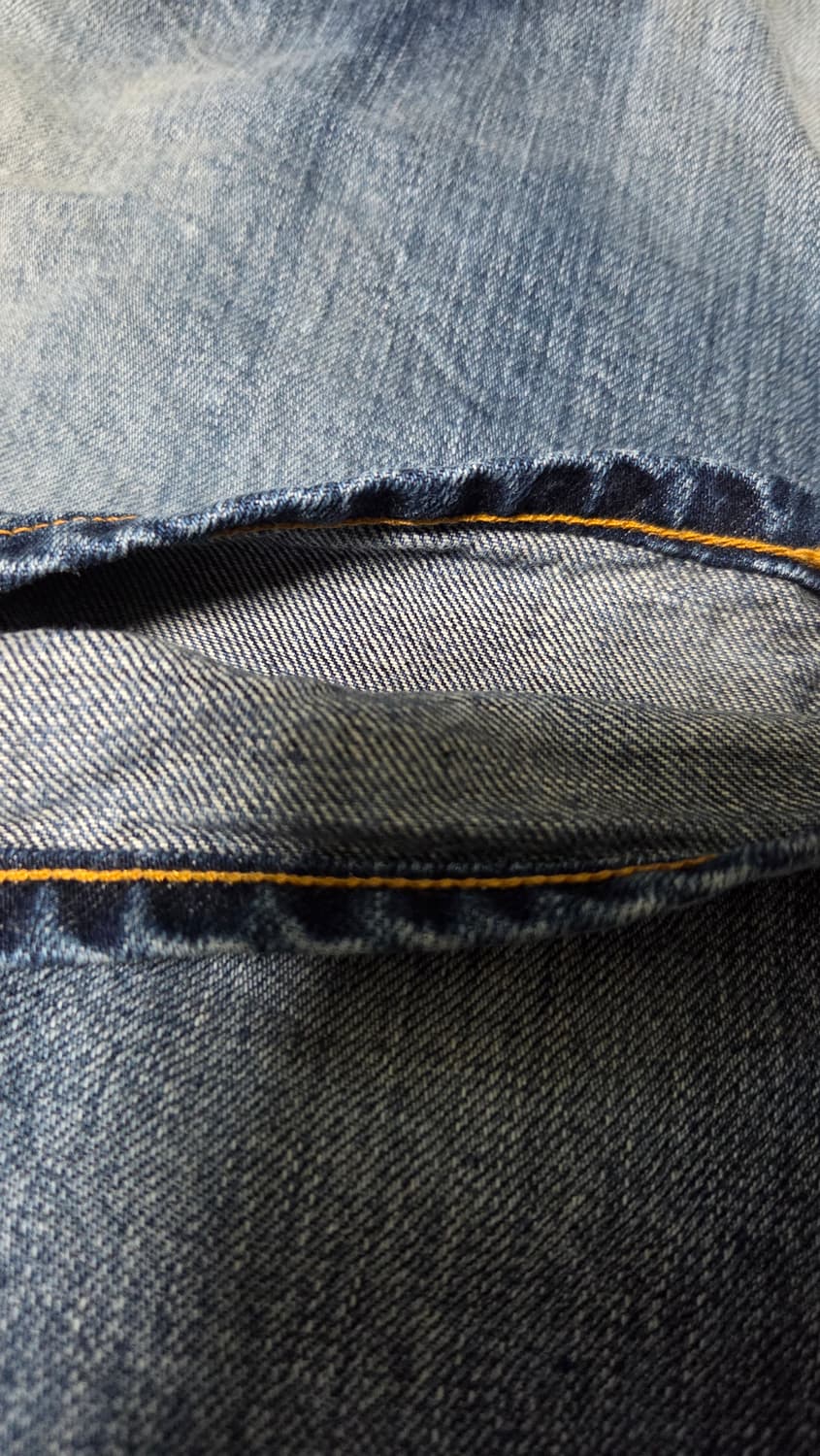 안셀름 에이징 와이드 5p 데님 팬츠 인디고 사이즈1  ancellm 상품이미지3