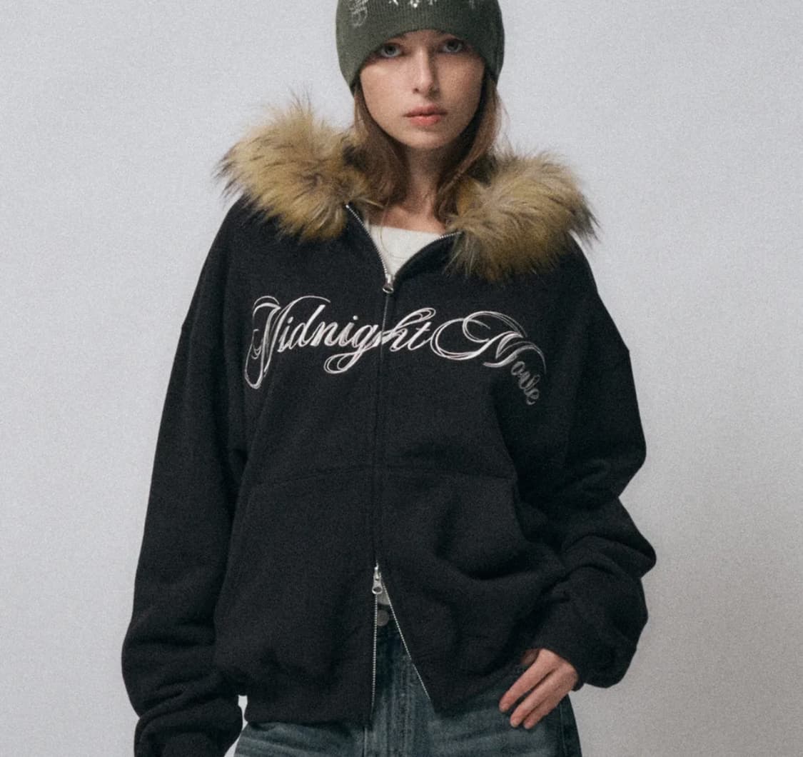 미드나잇 무브 헤어 후드집업 퍼 후드  상품이미지1