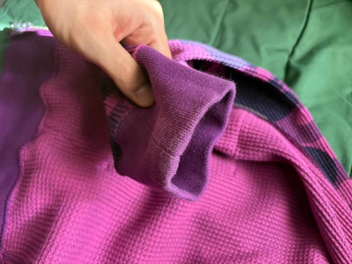 베이프 카모 원포인트컬러 와플 후드집업 상품이미지8