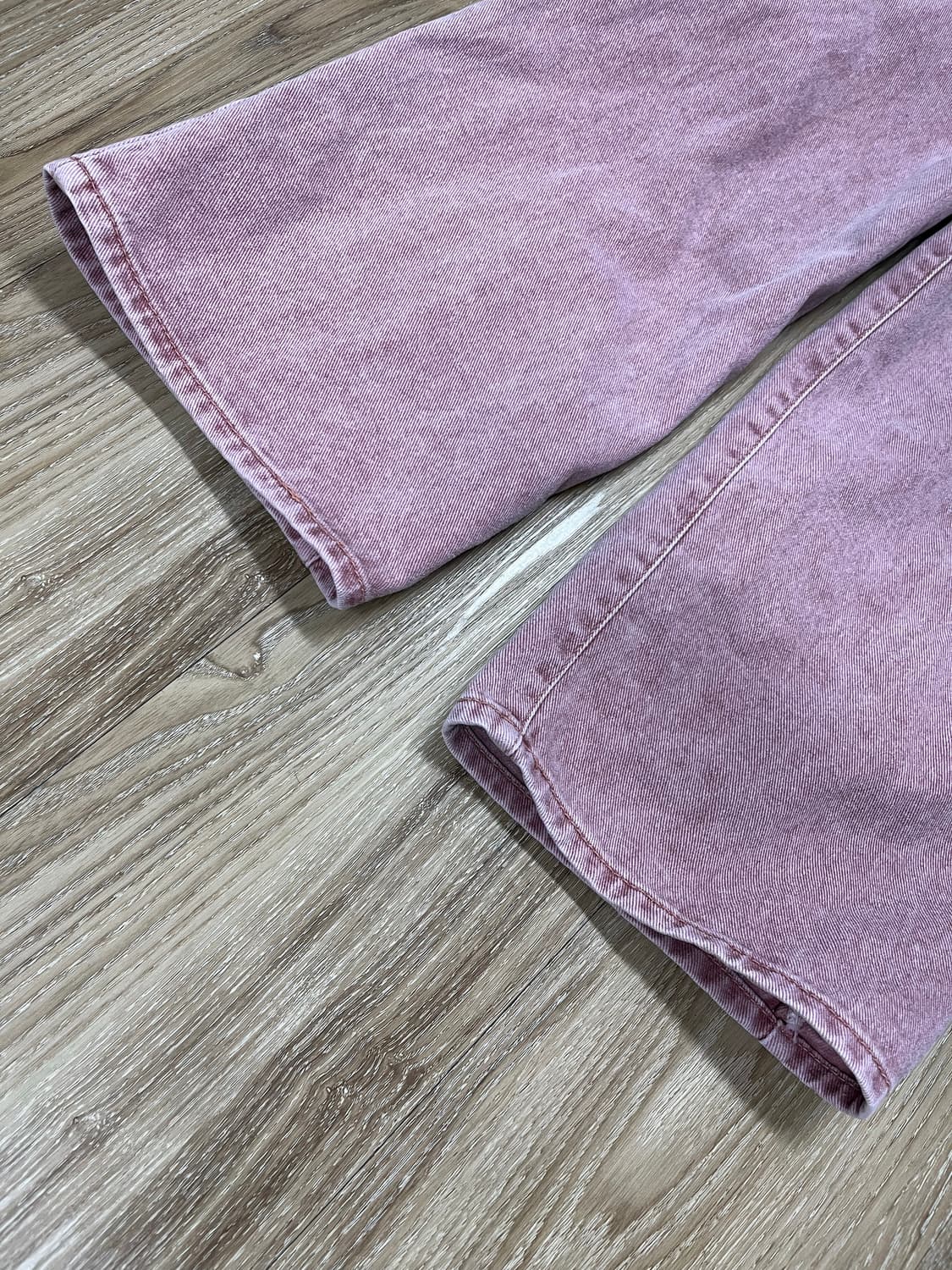 슬로우무드 와이드 핑크 청바지 26 상품이미지6