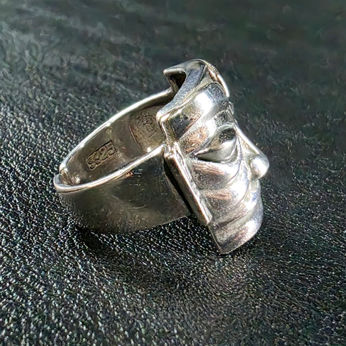 Effigy 실버 남자 엔틱 빈티지 명품 석상 부족 얼굴 반지 상품이미지2