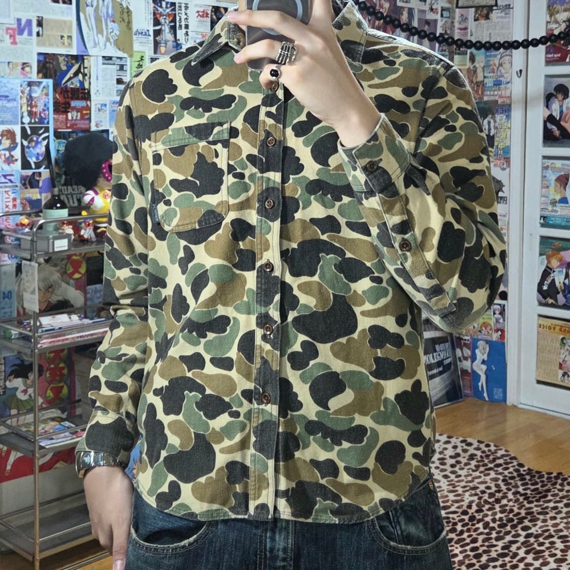 컬럼비아 카모 코튼 셔츠 상품이미지1
