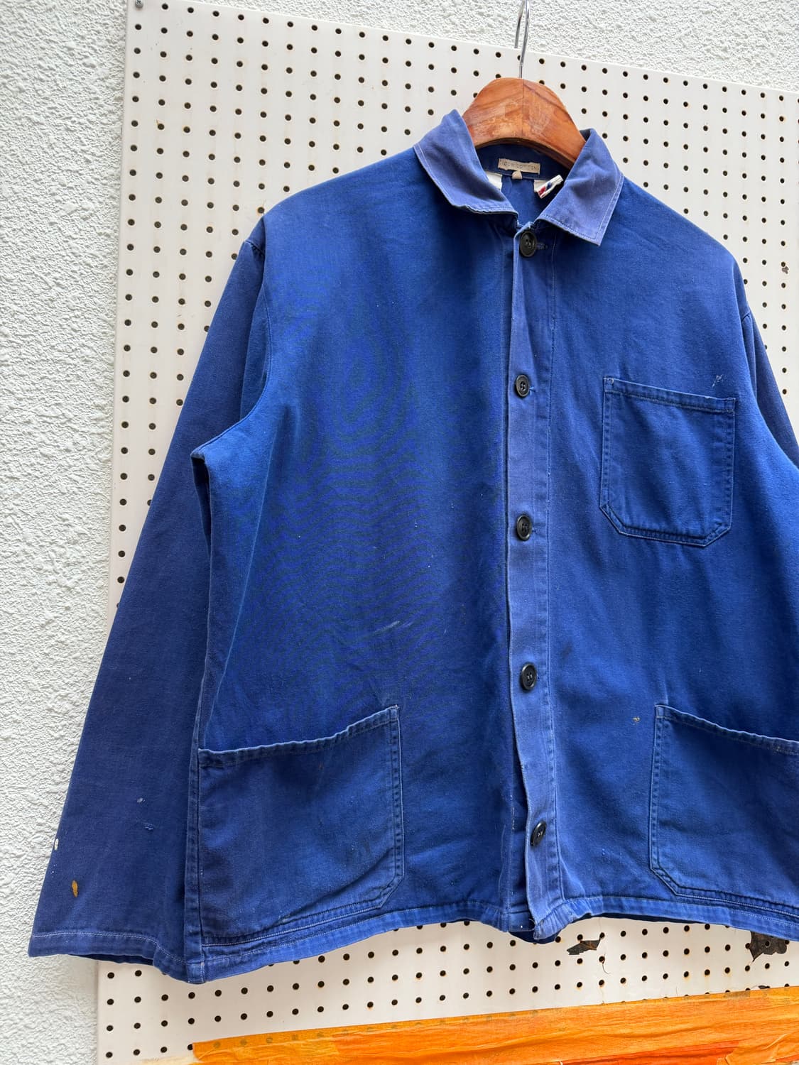 1970s FRIENDSHIP INDIGO BLUE 페이드 프렌치워크자켓 상품이미지3