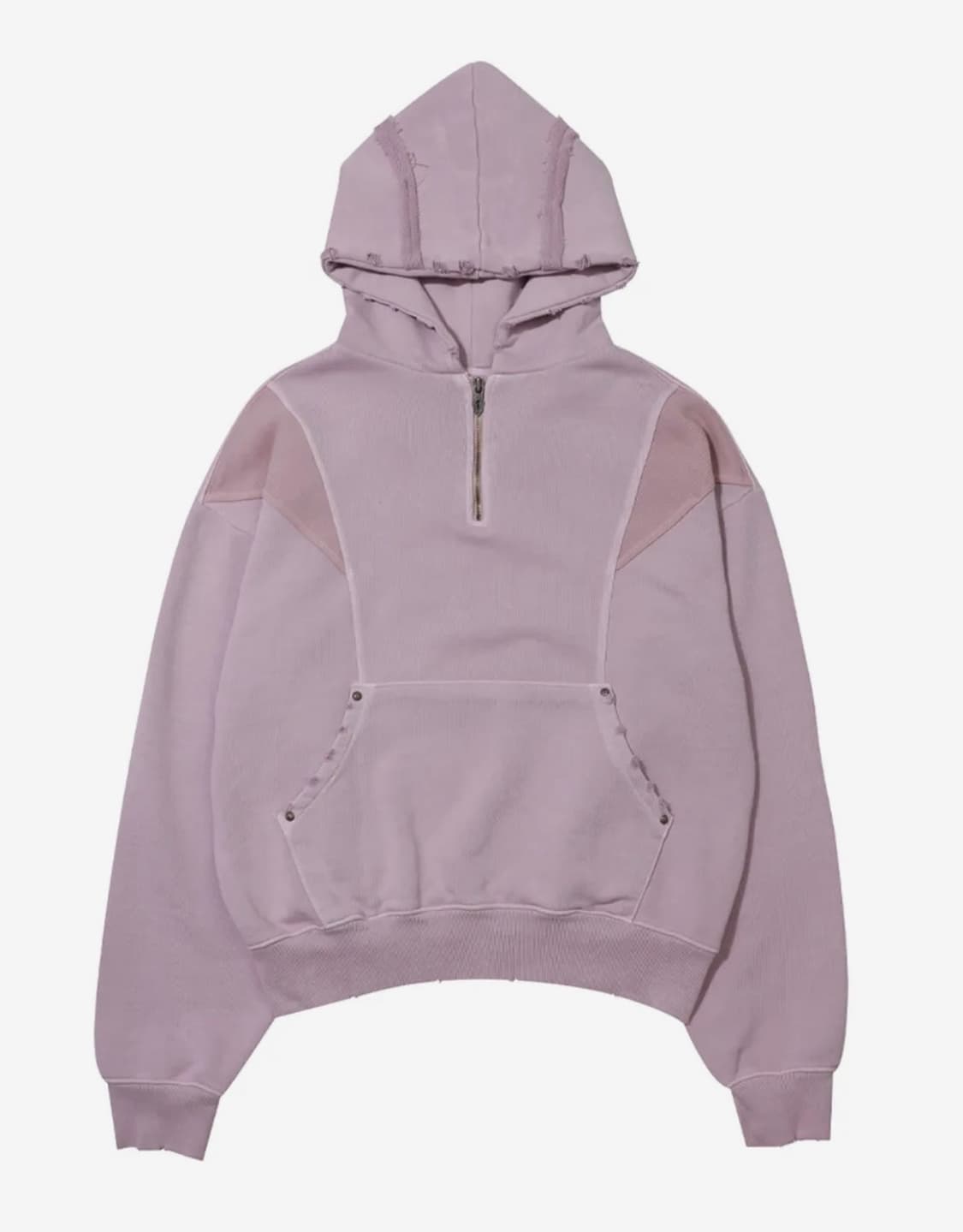 Yeel 엠브로이더드 컷오프 후디 핑크 상품이미지2