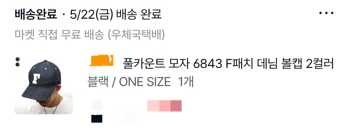 풀카운트 6패널 F패치 볼캡 모자 상품이미지3