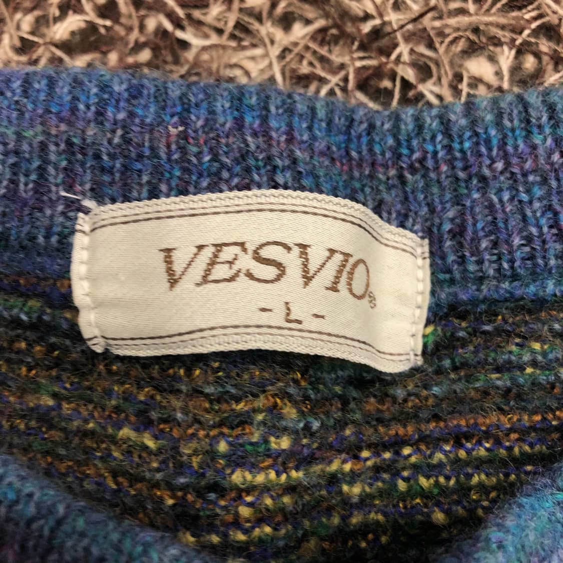 JPN 빈티지 Vesvio 멀티컬러 울 패턴 니트 상품이미지4