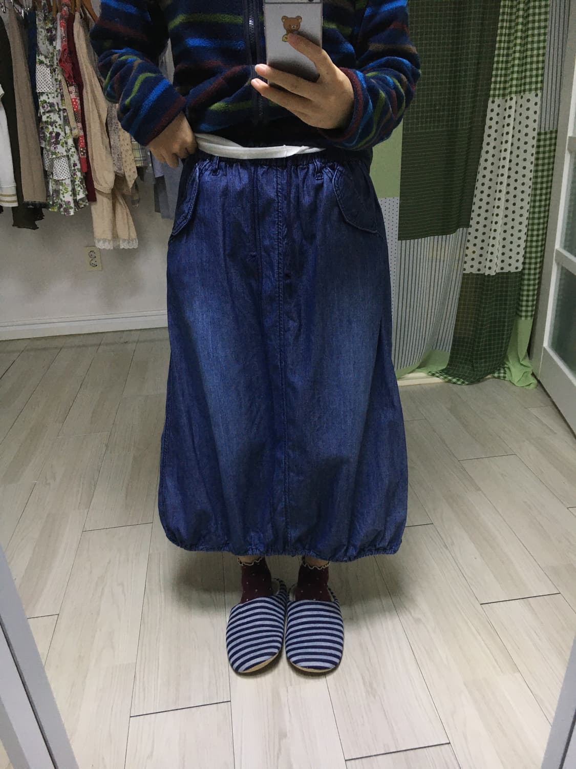 데님 벌룬 롱 스커트 상품이미지9