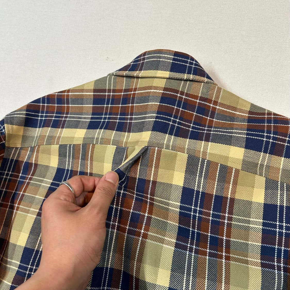 L) 솔리드옴므 체크 셔츠 메탈 버튼 자켓 상품이미지7