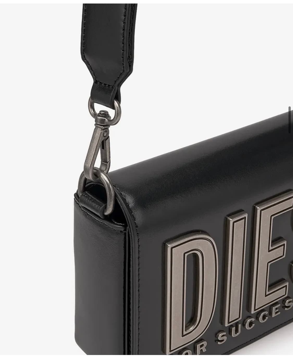 디젤 비스코토 로고 레터링 폴드 오버 토트백 블랙 상품이미지5