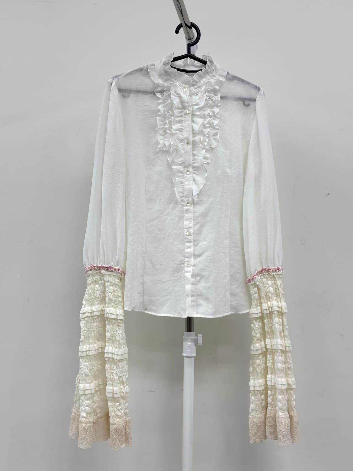 빈티지 고딕 화이트 블라우스 상품이미지6