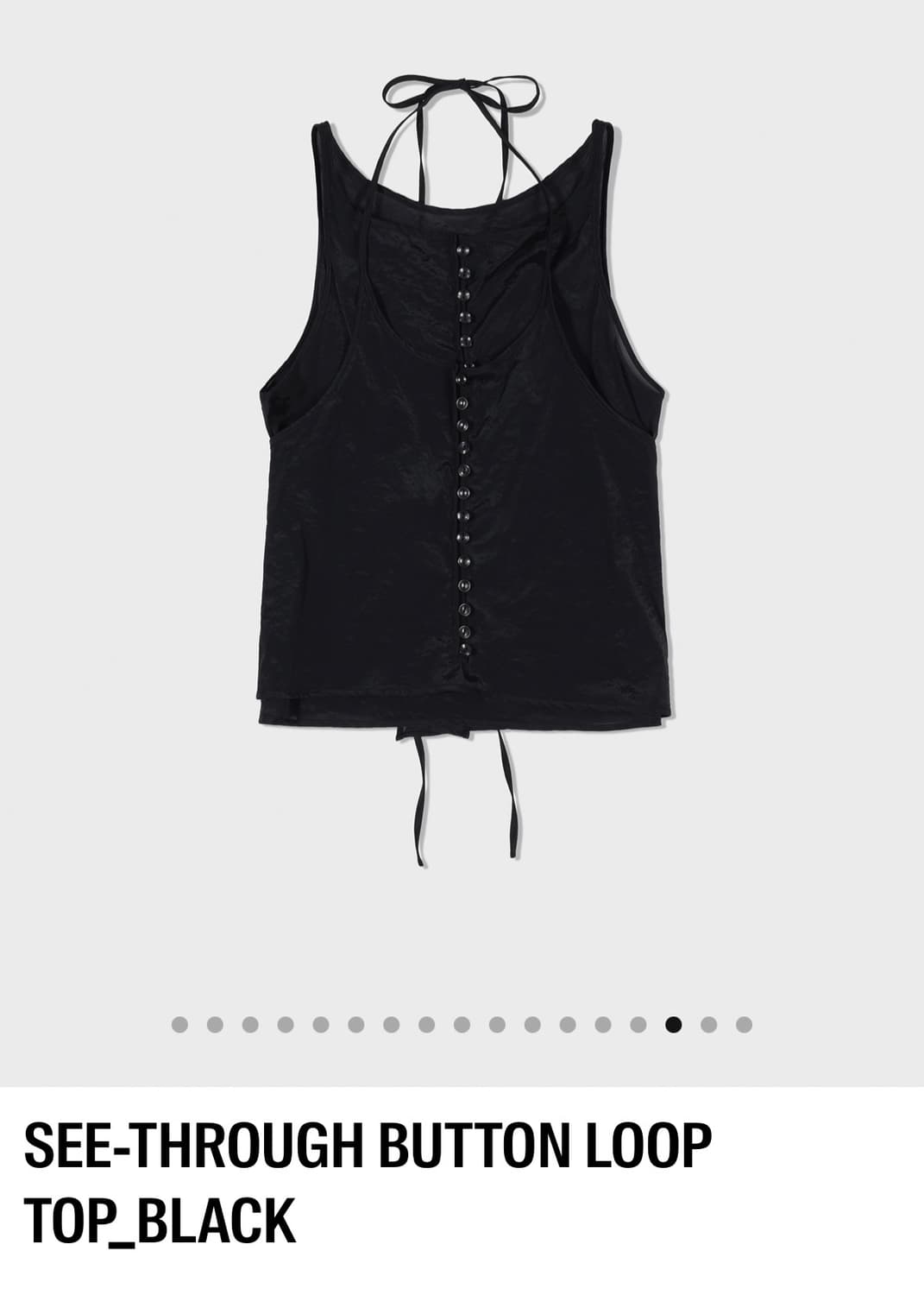 SEE-THROUGH BUTTON LOOP TOP 시스루 탑 블라우스 상품이미지4