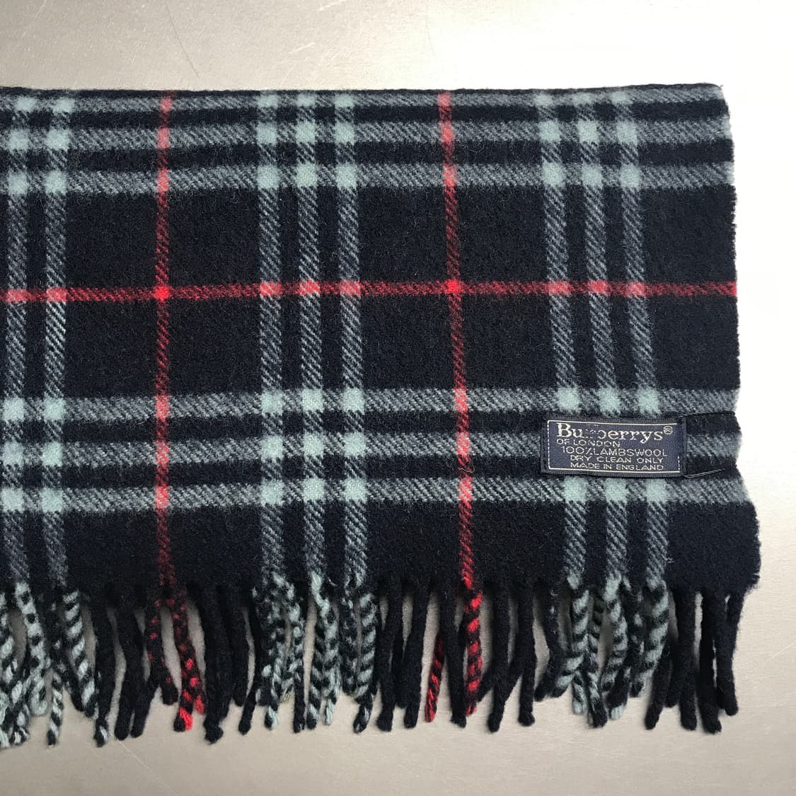 버버리 정품 램스울 머플러 네이비 상품이미지3