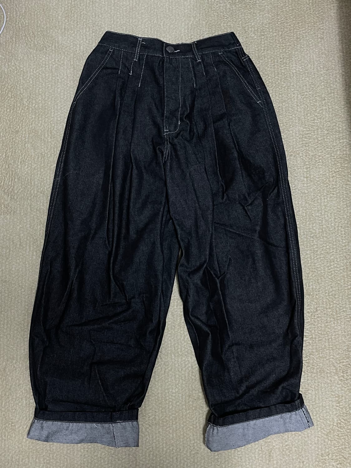 릿킴 와이드 핀턱 데님 상품이미지4