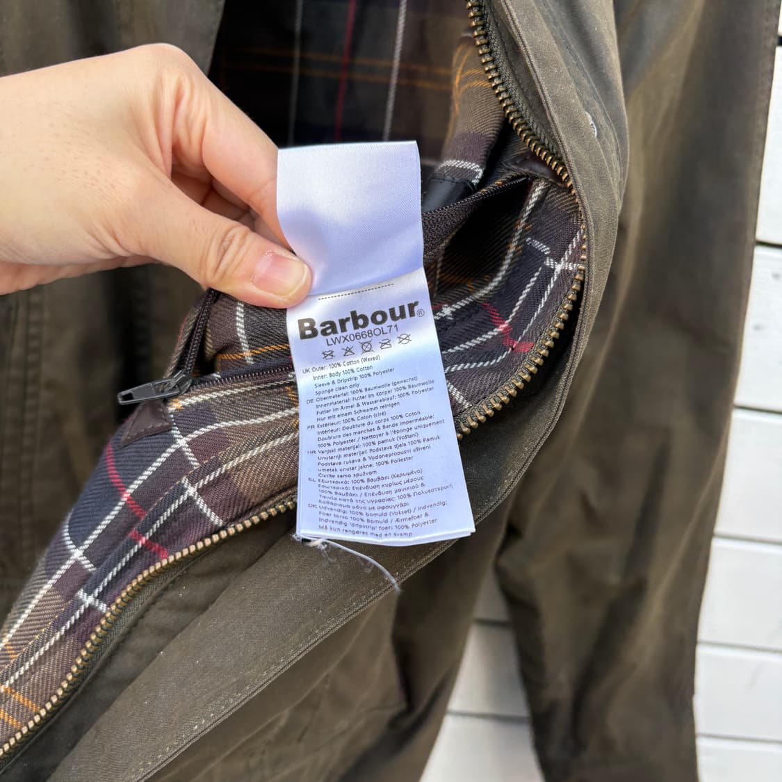 Barbour 바버 비드넬 왁스 자켓 상품이미지8