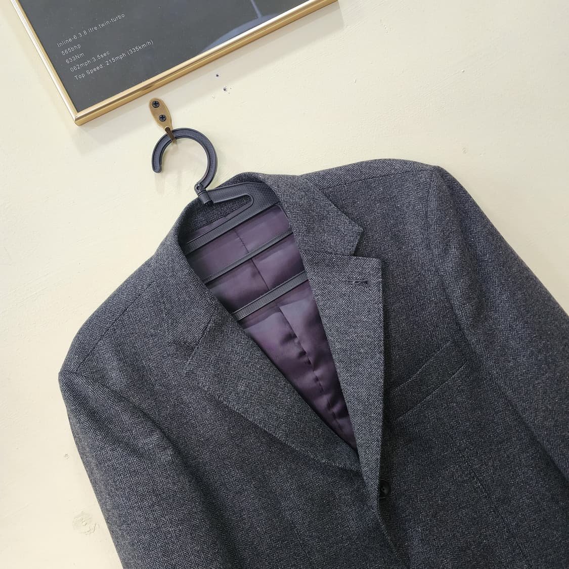 [S] DKNY 울 블레이저 자켓 (차콜 그레이) 상품이미지2