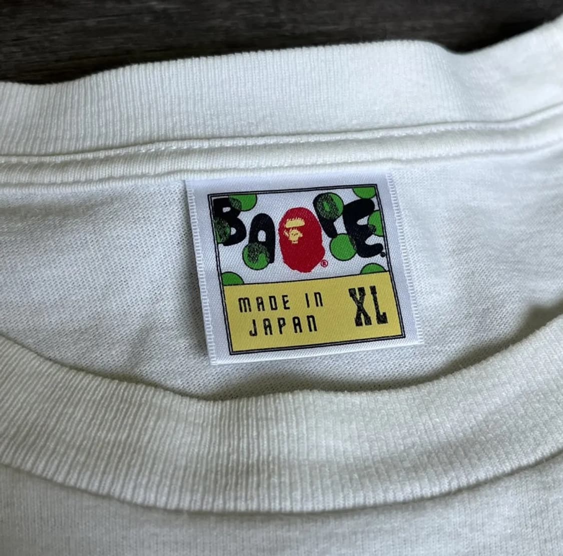 2009 크롬하츠 x 베이프 베이비 마일로 로고 반팔 티셔츠 화이트 XL 상품이미지6