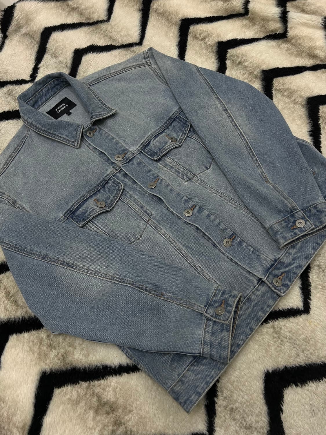 [L]무신사스탠다드 릴렉스드 데님 트러커 자켓/라이트인디고 상품이미지1