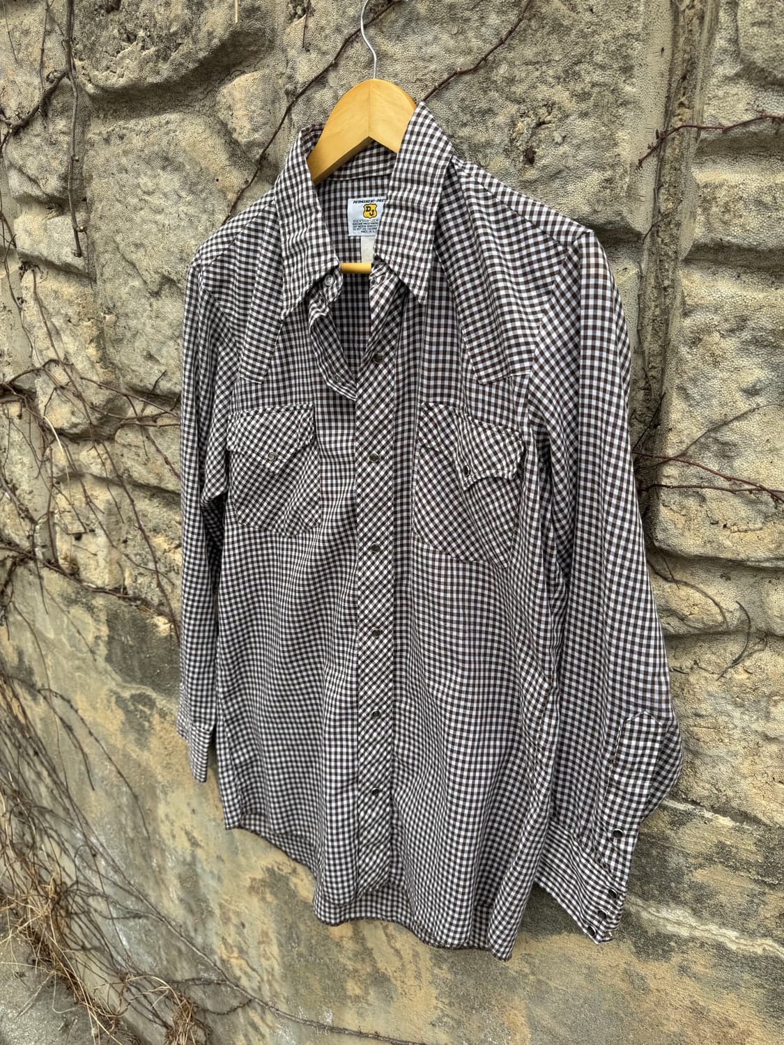 70s 딕슨-젠킨슨 usa 빈티지 체크 웨스턴 셔츠 상품이미지3