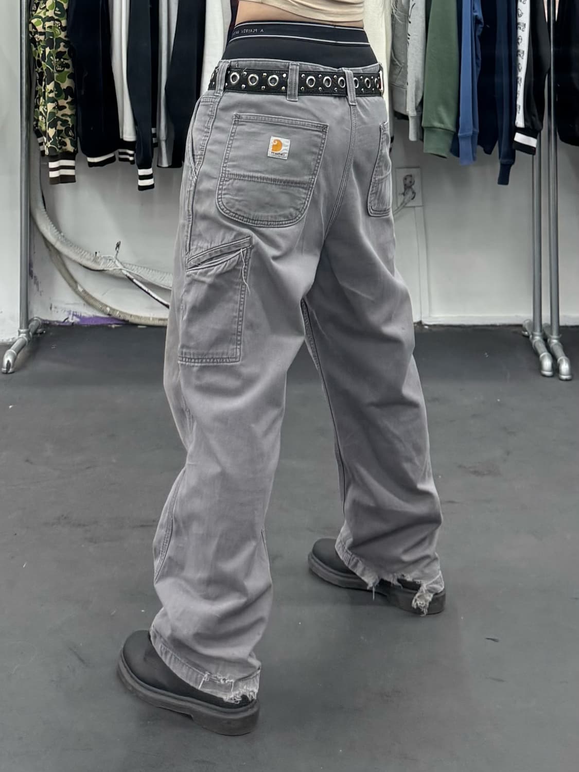칼하트 그레이 카펜터 워크팬츠 상품이미지4