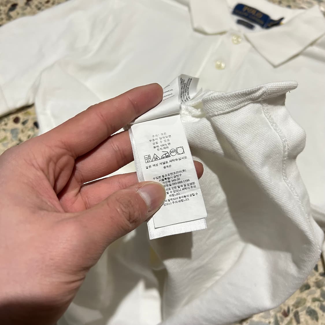 폴로(POLO RalphLauren)화이트 카라 반팔티 상품이미지5