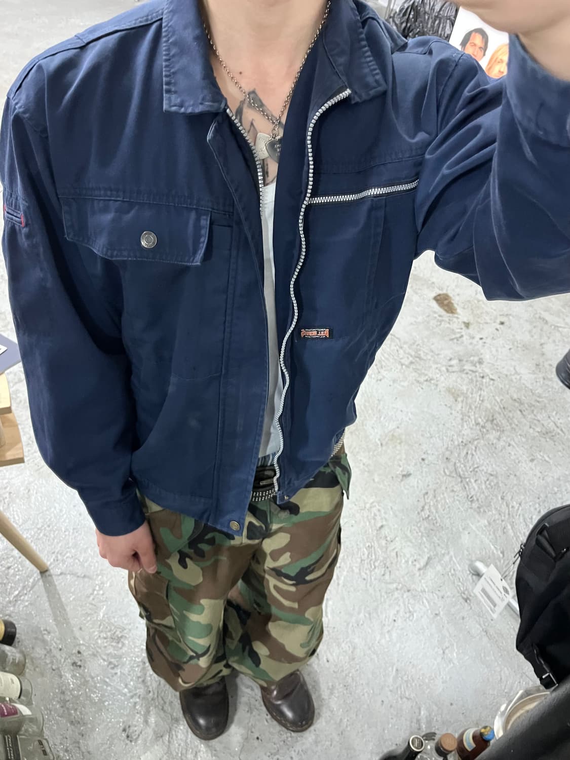 Bull Works fadede work jacket 상품이미지4