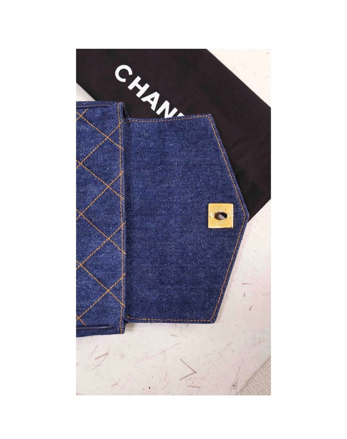 블루 데님 아우터 탑스티치 웨이스 트 백 상품이미지4