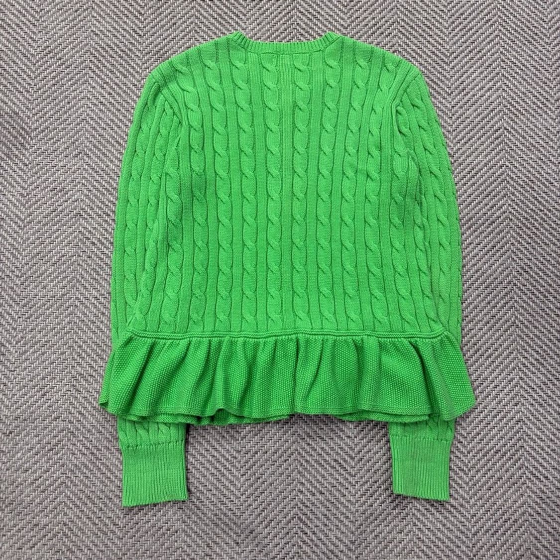 랄프로렌 프릴 꽈배기 가디건 v2701 상품이미지2