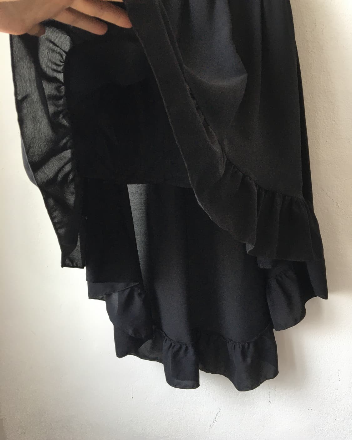 Ribbon trimming unbalanced skirt 상품이미지3