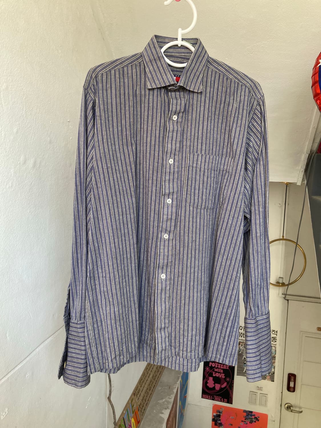 타미힐피거 Tommy Hilfiger 플레어소매 스트라이프 셔츠 상품이미지1