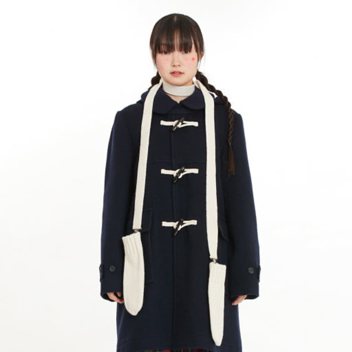 복복 클립 모아 머플러 블랙 (장갑+머플러) 상품이미지1