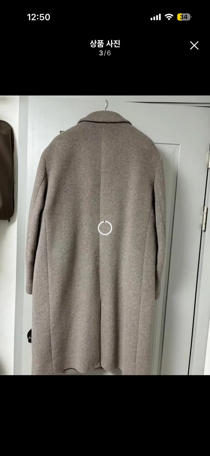 캐시미어 블렌드 오버사이즈 싱글 코트 [토프] 라지 L 상품이미지3