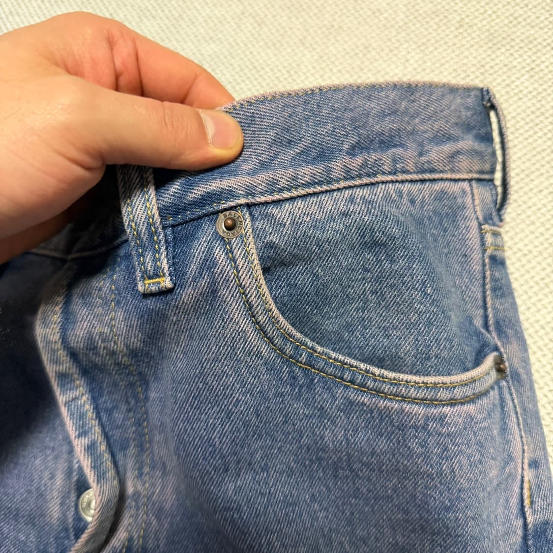 18ss 발렌시아가 핑크 중청 데님 팬츠 상품이미지5